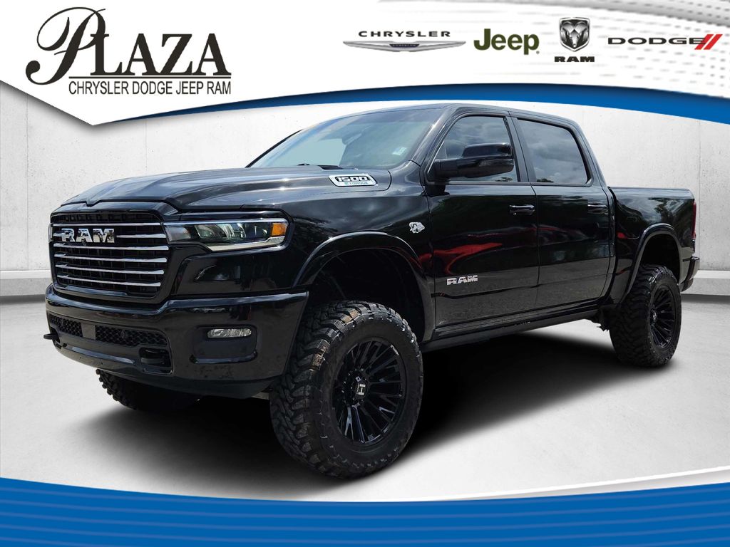 Diamond Black Crystal Pearlcoat 2026 RAM 1500 Laramie Crew Cab 4WD Pickup Truck Four-Wheel Drive 8-Speed Automatic
