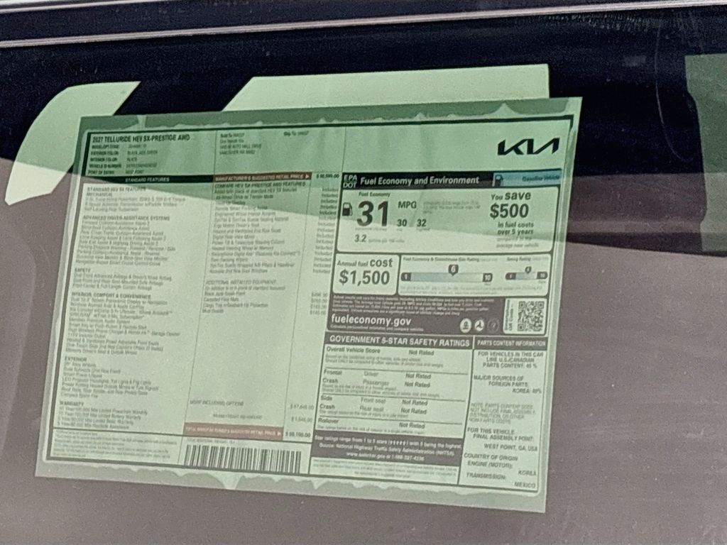 2027 Kia Telluride Hybrid SX Prestige