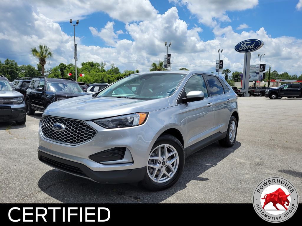 Iconic Silver Metallic 2024 Ford Edge SUV / Crossover All-Wheel Drive 8-Speed Automatic