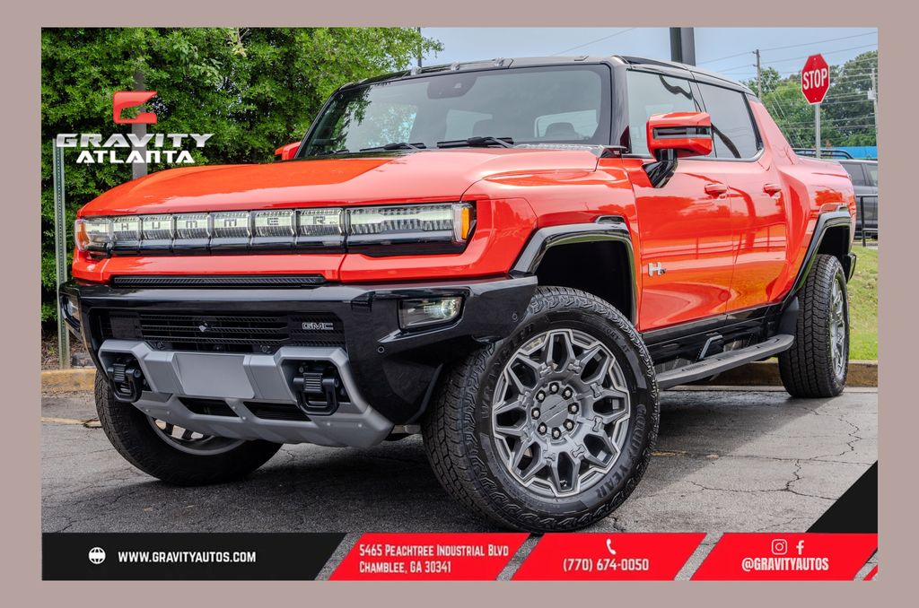 Solar Orange 2025 GMC Hummer EV Pickup 3X Crew Cab AWD Pickup Truck All-Wheel Drive 1-Speed Automatic