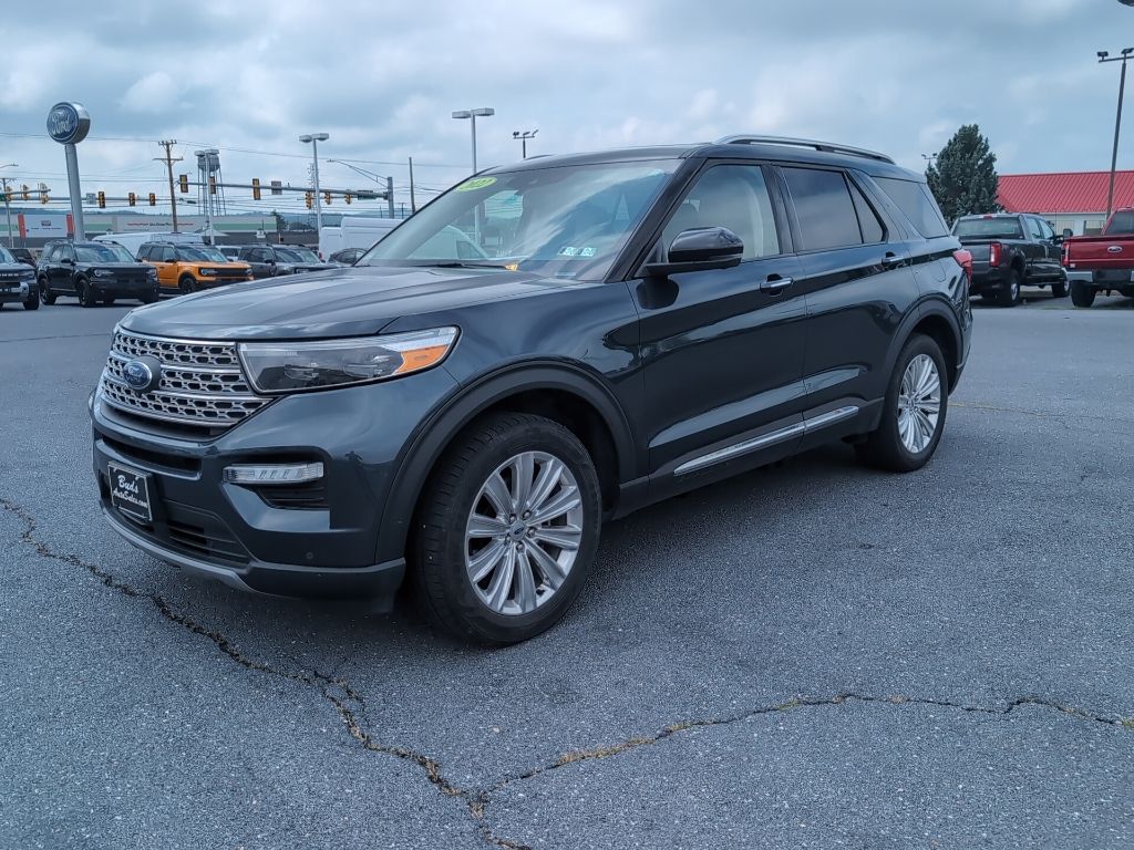 Blue Metallic 2022 Ford Explorer SUV / Crossover All-Wheel Drive Automatic