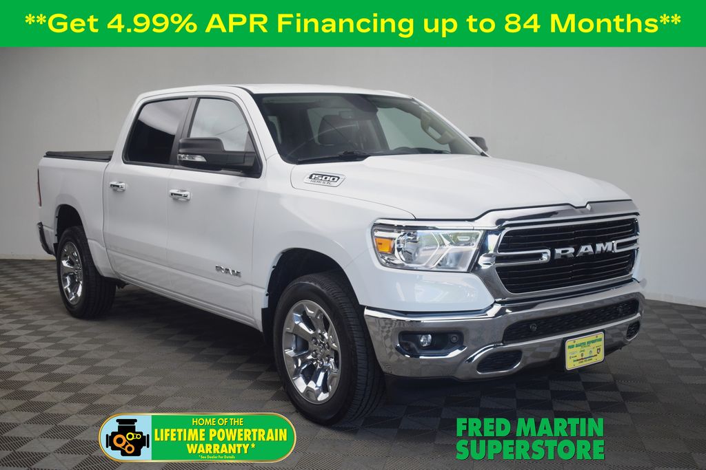 Bright White Clearcoat 2020 RAM 1500 Pickup Truck Four-Wheel Drive 8-Speed Automatic