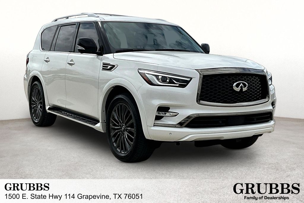 Moonstone White 2024 INFINITI QX80 Premium Select 4WD SUV / Crossover All-Wheel Drive 7-Speed Automatic