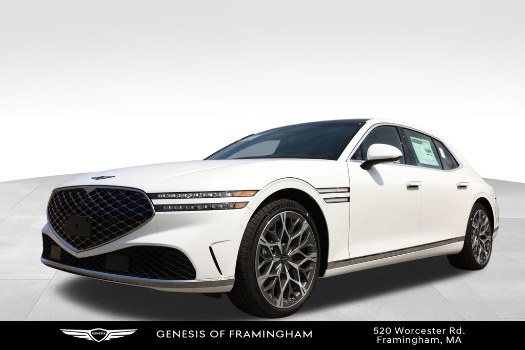 Verbier White 2025 Genesis G90 3.5T e-Supercharger AWD Sedan All-Wheel Drive 8-Speed Automatic