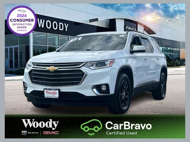 Summit White 2021 Chevrolet Traverse SUV / Crossover Front-Wheel Drive 9-Speed Automatic