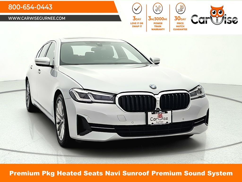 Glacier Silver Metallic 2021 BMW 5 Series Sedan All-Wheel Drive 8-Speed Automatic