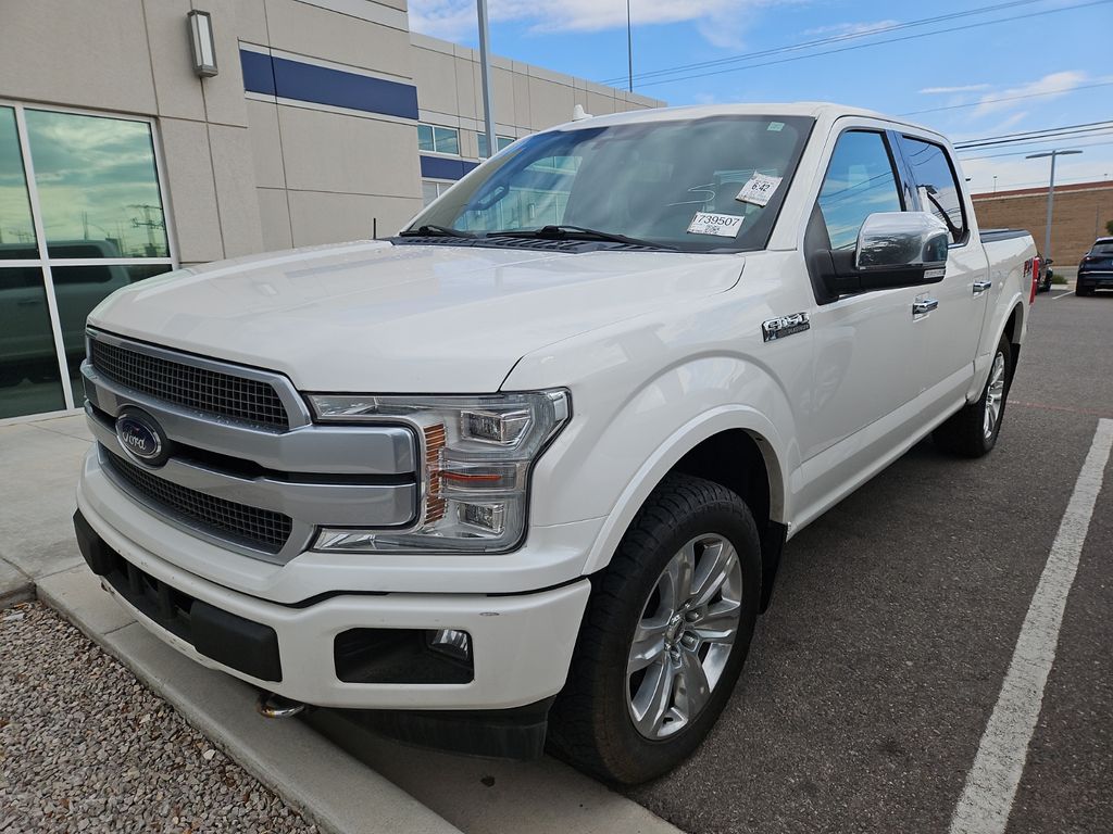 White Platinum Clearcoat 2018 Ford F-150 Pickup Truck Four-Wheel Drive Automatic
