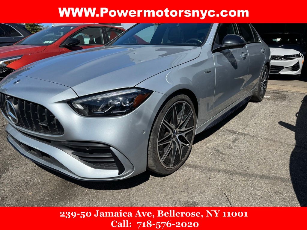 Silver 2023 Mercedes-Benz C-Class AMG C 43 4MATIC Convertible All-Wheel Drive 9-Speed Automatic