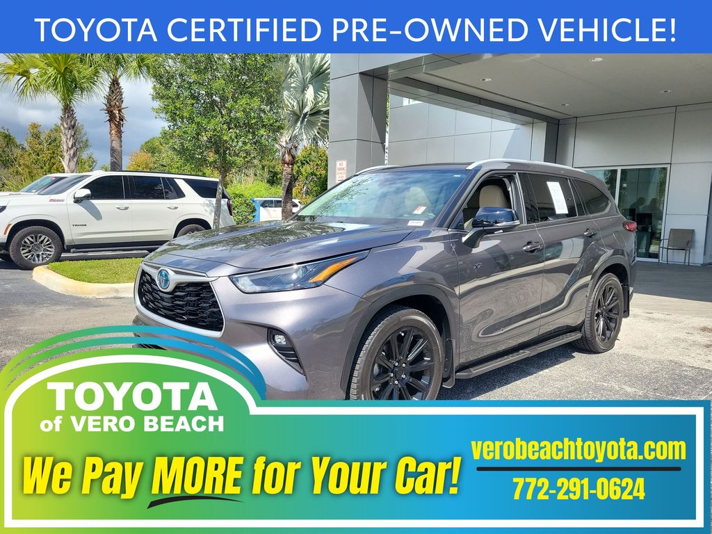 Magnetic Gray Metallic 2022 Toyota Highlander Hybrid SUV / Crossover Front-Wheel Drive Continuously Variable Transmission