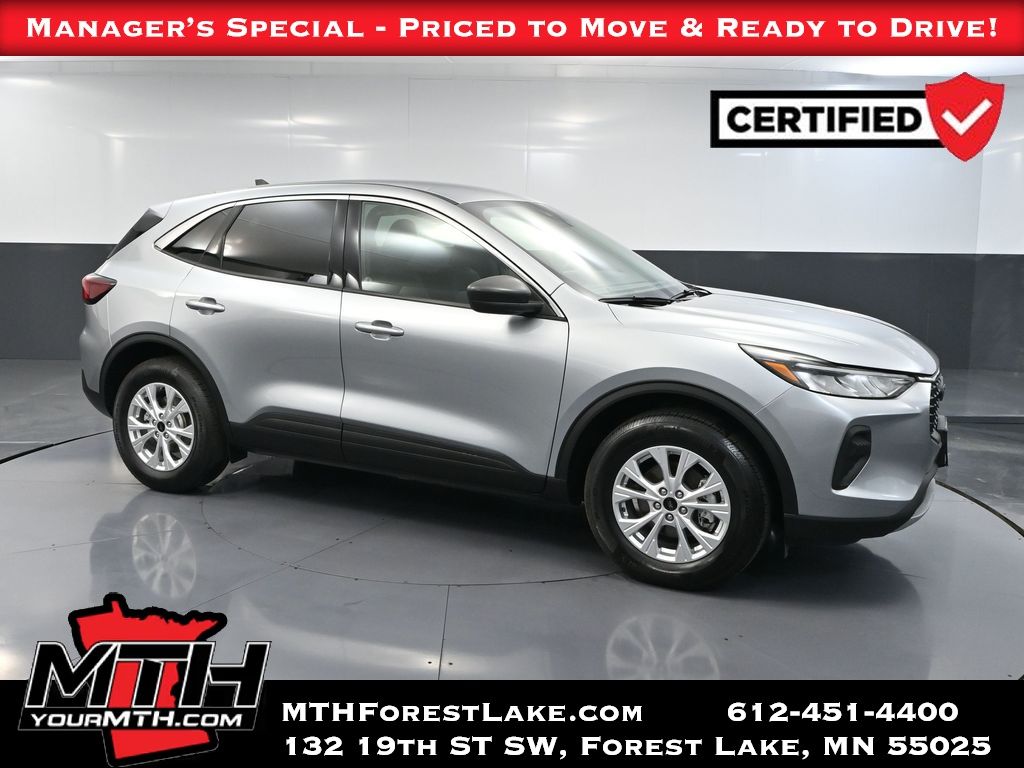 Iconic Silver Metallic 2024 Ford Escape SUV / Crossover All-Wheel Drive 8-Speed Automatic
