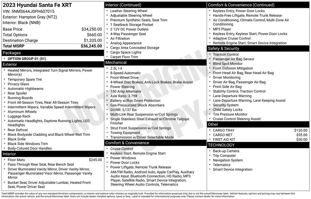 Used Car 2023 Hyundai Santa Fe  Xrt For Sale Under $25,000 In Austin, Texas