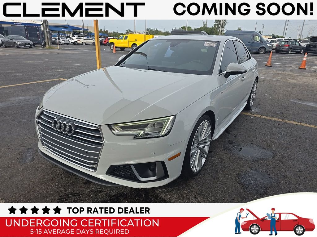 Glacier White 2019 Audi A4 Sedan All-Wheel Drive 7-Speed Automatic