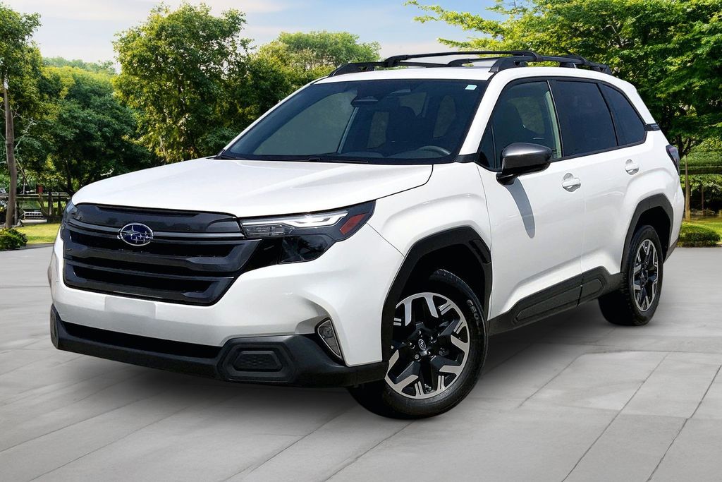Crystal White Pearl 2025 Subaru Forester SUV / Crossover All-Wheel Drive Continuously Variable Transmission