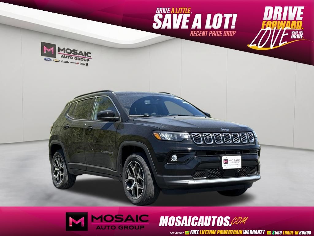 Diamond Black Crystal Pearlcoat 2026 Jeep Compass SUV / Crossover Four-Wheel Drive 8-Speed Automatic