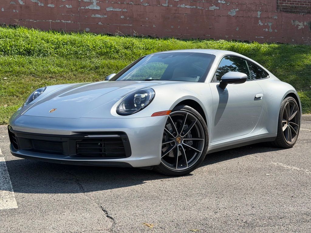 Dolomite Silver Metallic 2021 Porsche 911 Coupe Rear-Wheel Drive 8-Speed Automatic