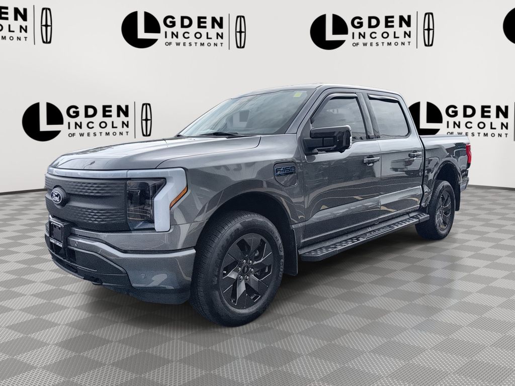 Gray Metallic 2025 Ford F-150 Lightning Pickup Truck All-Wheel Drive Automatic