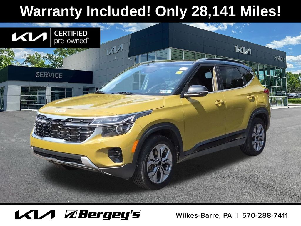 Valais Green/Black Roof 2024 Kia Seltos SUV / Crossover All-Wheel Drive Continuously Variable Transmission