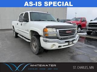 Olympic White 2006 GMC Sierra 2500HD SLT Crew Cab 4WD Pickup Truck Four-Wheel Drive 6-Speed Automatic