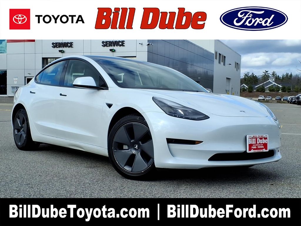 White 2022 Tesla Model 3 Long Range AWD Sedan All-Wheel Drive 1-Speed Automatic