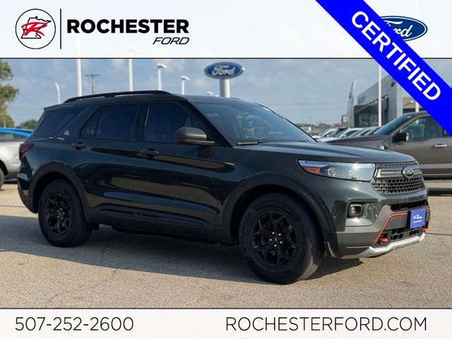 Green Metallic 2022 Ford Explorer SUV / Crossover All-Wheel Drive Automatic