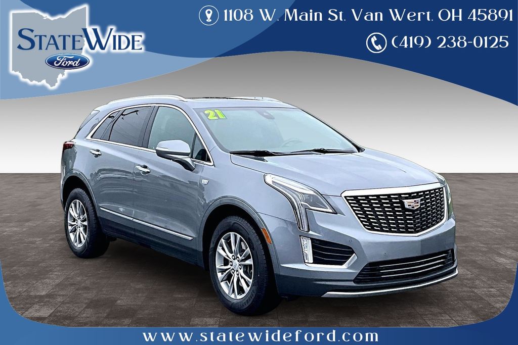 Gray (Satin Steel Metallic) 2021 Cadillac XT5 SUV / Crossover Four-Wheel Drive 9-Speed Automatic