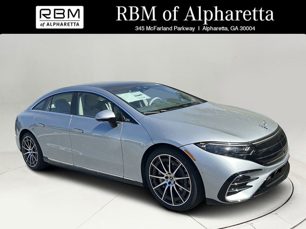 Cirrus Silver Metallic 2026 Mercedes-Benz EQS 450 4MATIC Sedan All-Wheel Drive 1-Speed Automatic