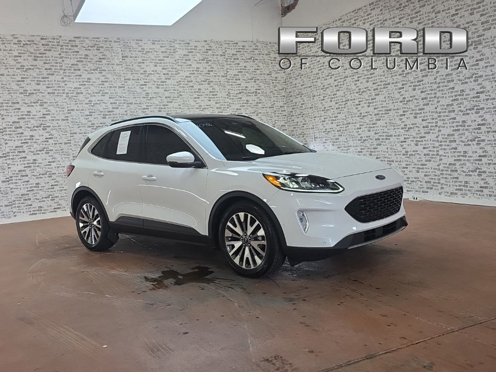 Star White Metallic Tri-Coat 2020 Ford Escape Hybrid SUV / Crossover Front-Wheel Drive Continuously Variable Transmission