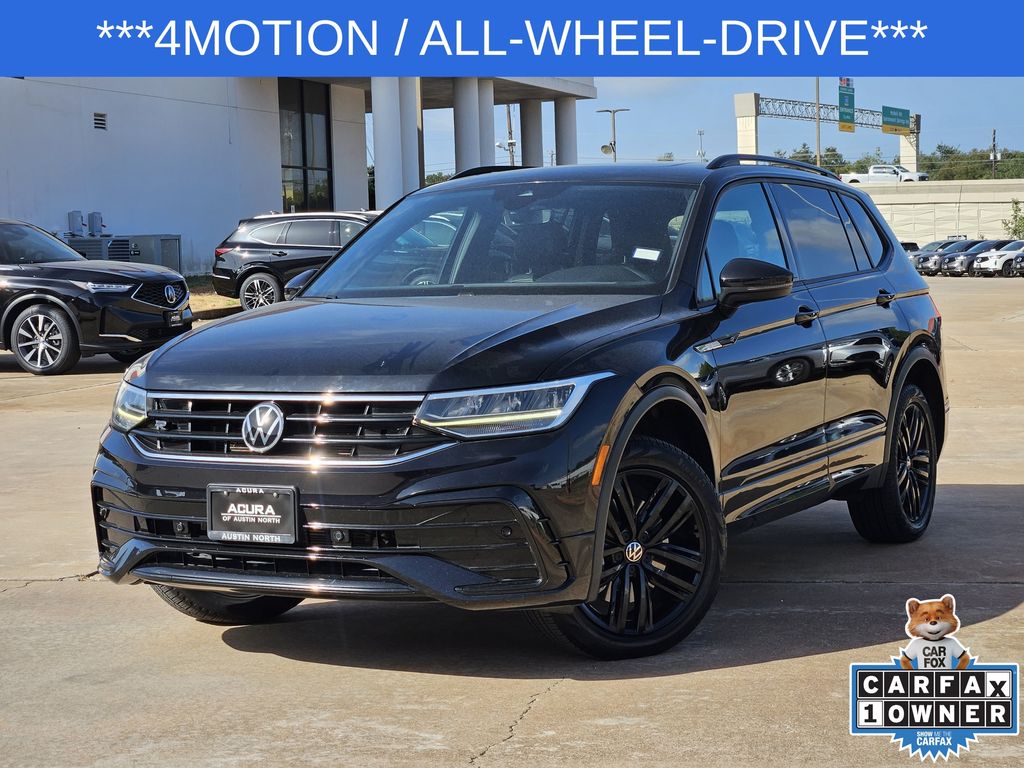 Deep Black Pearl 2022 Volkswagen Tiguan SUV / Crossover All-Wheel Drive 8-Speed Automatic
