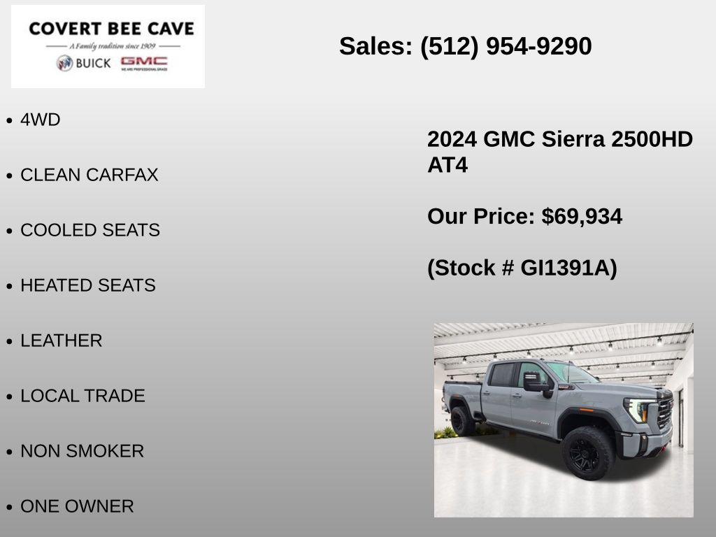 Used Car 2024 Gmc Sierra 2500hd  At4 For Sale Under $70,000 In Austin, Texas