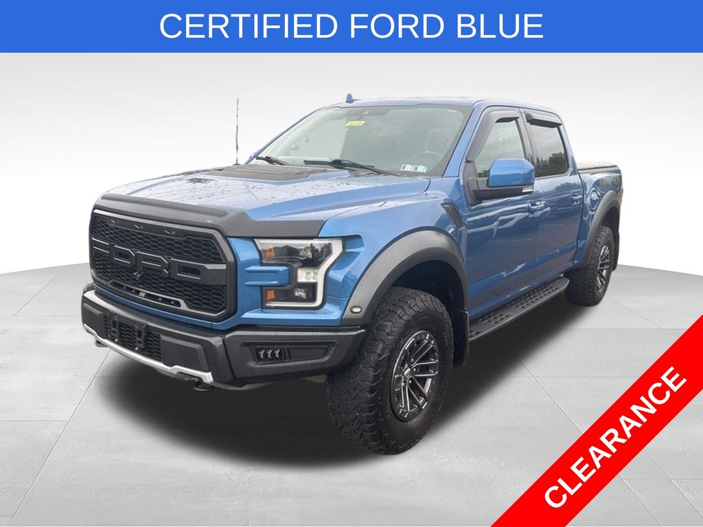 Blue Metallic 2019 Ford F-150 Raptor SuperCrew 4WD Pickup Truck Four-Wheel Drive 10-Speed Automatic