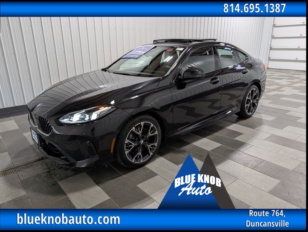 Black Sapphire Metallic 2025 BMW 2 Series Sedan All-Wheel Drive 7-Speed Automatic
