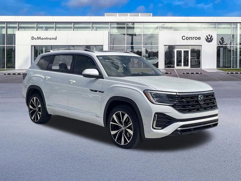 2025 Volkswagen Atlas 2.0T SEL Premium R-Line White at DeMontrond Automotive Group