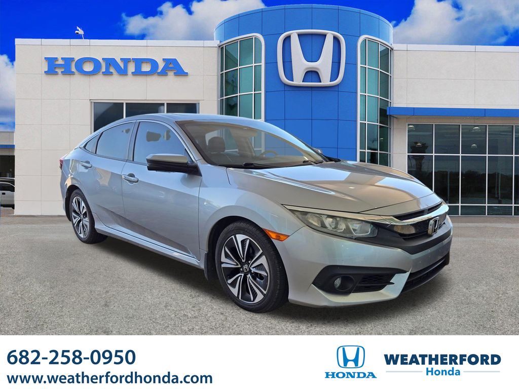 Silver 2016 Honda Civic Sedan Front-Wheel Drive Continuously Variable Transmission