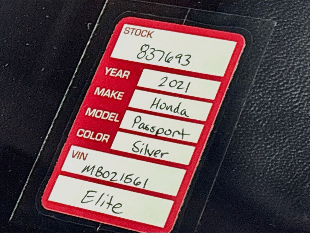 2021 Honda Passport Elite