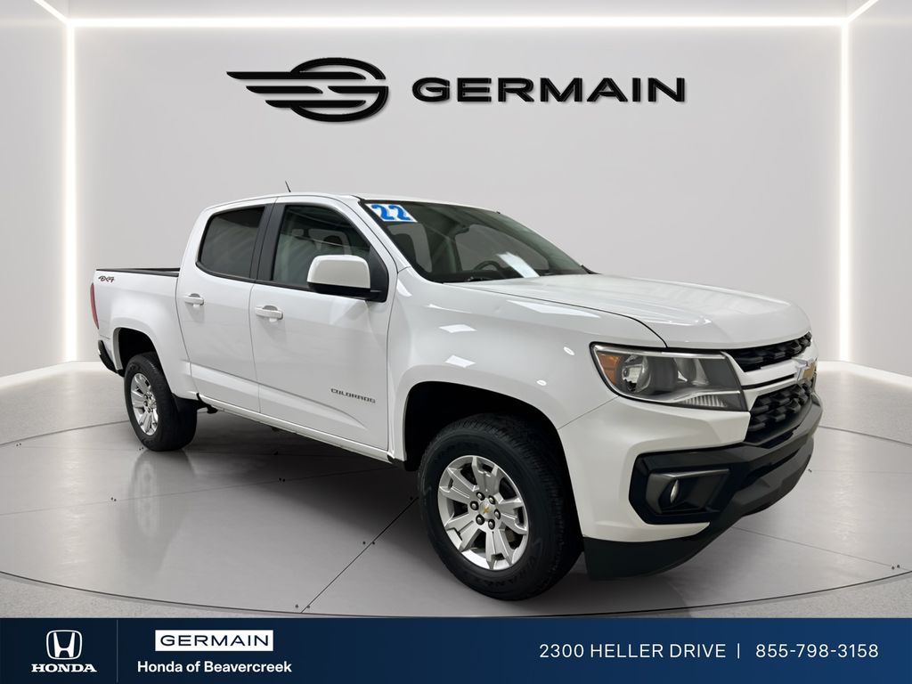 Summit White 2022 Chevrolet Colorado LT Crew Cab 4WD Pickup Truck Four-Wheel Drive 8-Speed Automatic