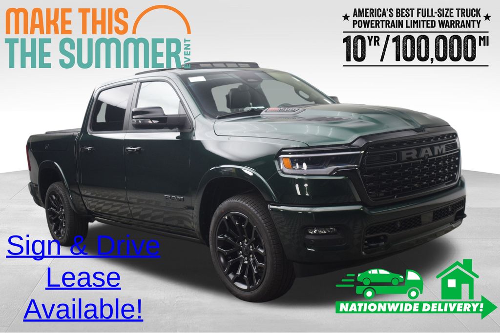 Serrano Green Metallic 2026 RAM 1500 Pickup Truck Four-Wheel Drive 8-Speed Automatic