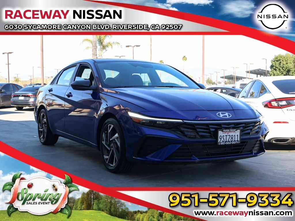 Intense Blue 2025 Hyundai Elantra SEL Sport FWD Sedan Front-Wheel Drive Continuously Variable Transmission