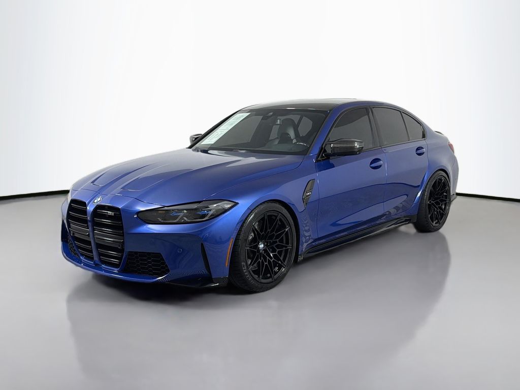 Portimao Blue Metallic 2021 BMW M3 Sedan Rear-Wheel Drive 6-Speed Manual