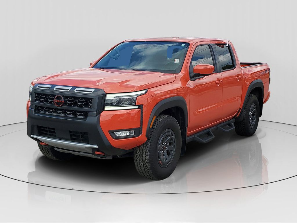 Afterburn Orange 2025 Nissan Frontier Pickup Truck Four-Wheel Drive 9-Speed Automatic Overdrive