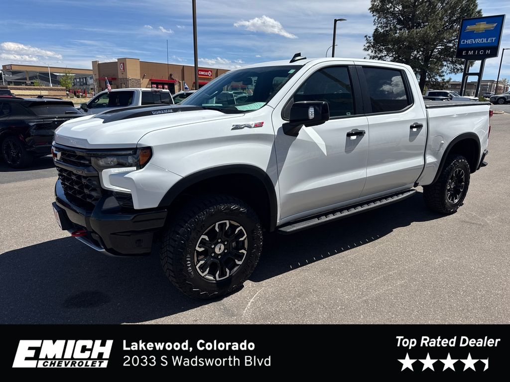 Summit White 2024 Chevrolet Silverado 1500 ZR2 Crew Cab 4WD Pickup Truck Four-Wheel Drive Automatic