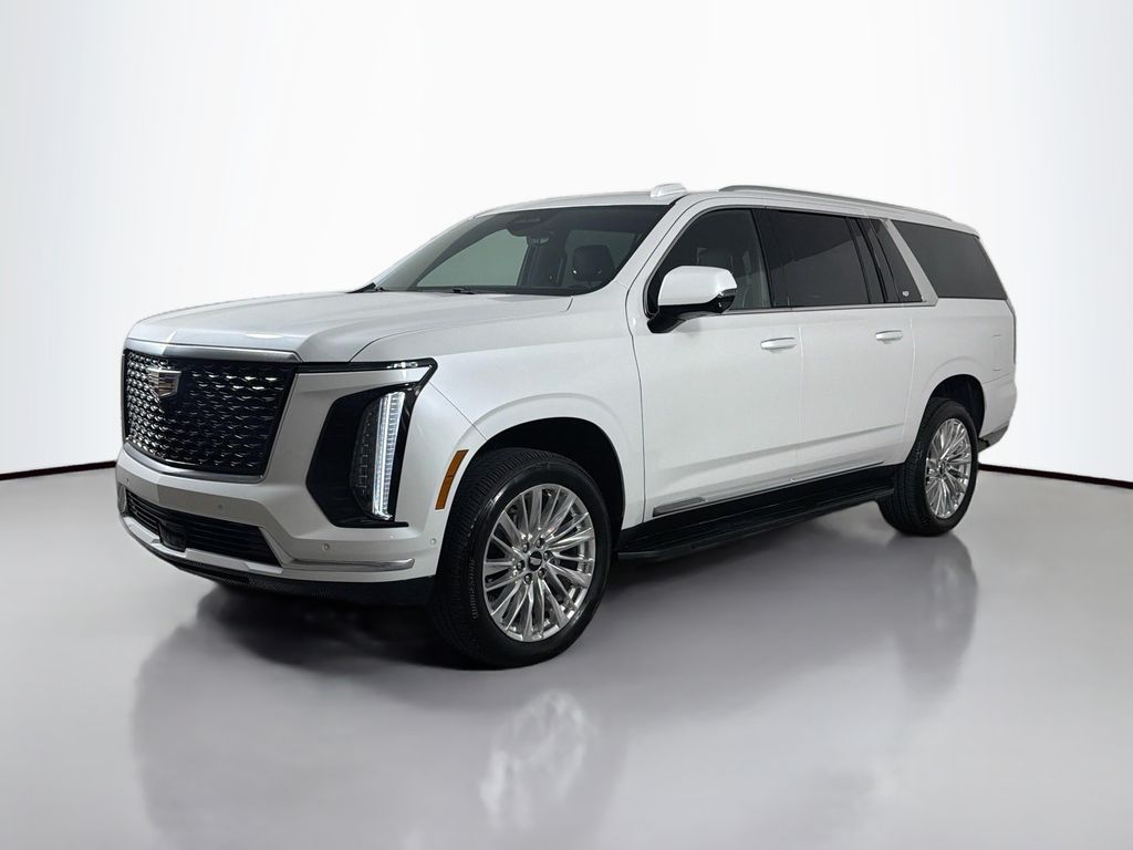 Crystal White Tricoat 2025 Cadillac Escalade ESV SUV / Crossover Four-Wheel Drive Automatic