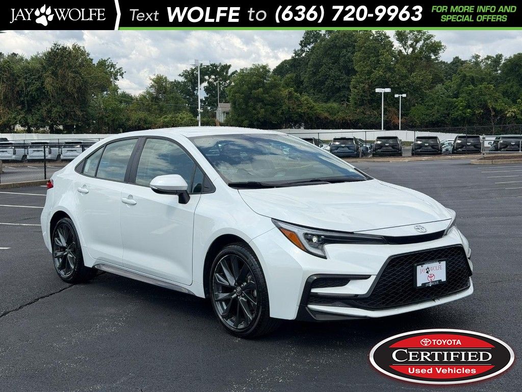 White (Wind Chill Pearl) 2024 Toyota Corolla Sedan Front-Wheel Drive Continuously Variable Transmission