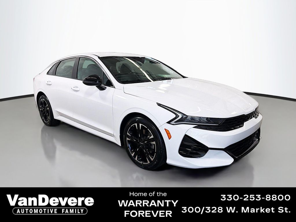 Glacial White Pearl 2022 Kia K5 GT-Line FWD Sedan Front-Wheel Drive 8-Speed Automatic