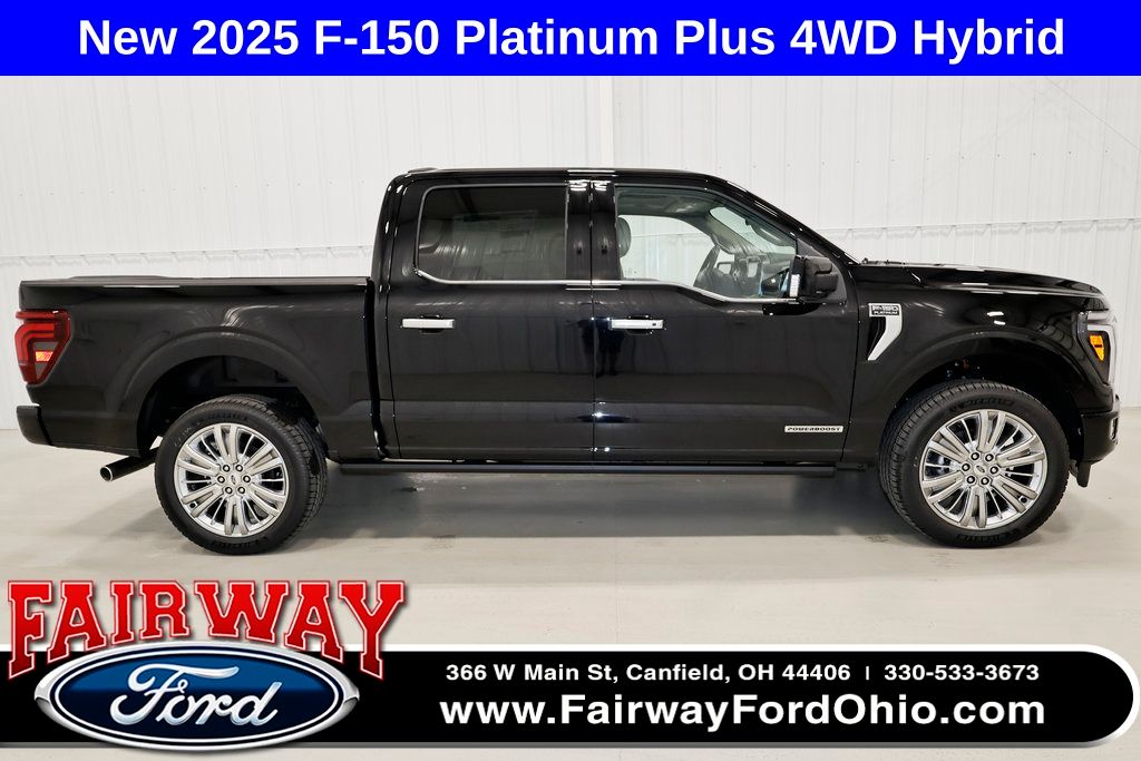 Agate Black Metallic 2025 Ford F-150 Platinum SuperCrew 4WD Pickup Truck Four-Wheel Drive Automatic