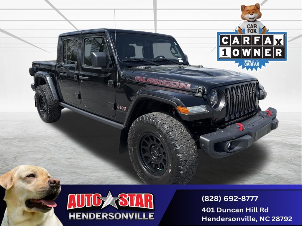 Black Clearcoat 2021 Jeep Gladiator Rubicon Crew Cab 4WD Pickup Truck Four-Wheel Drive 8-Speed Automatic