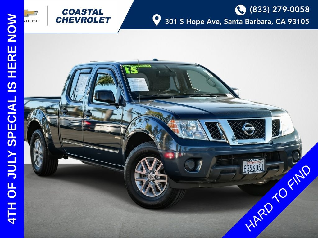 Arctic Blue Metallic 2015 Nissan Frontier Pickup Truck 4X2 5-Speed Automatic Overdrive
