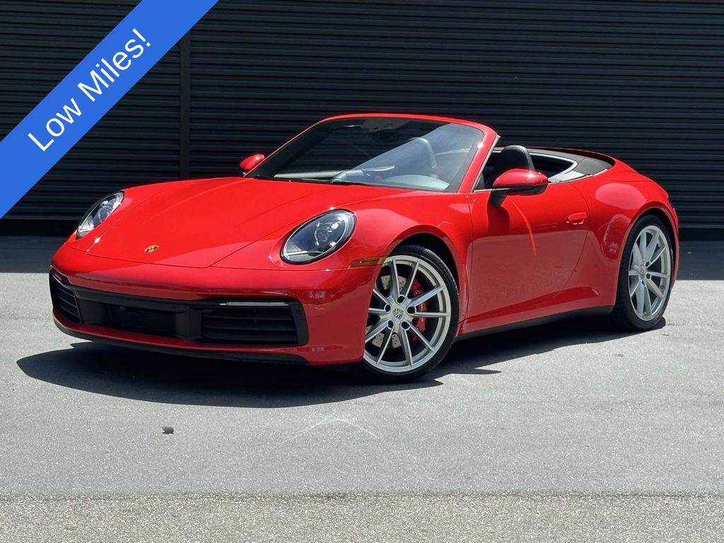 Red 2024 Porsche 911 Convertible Rear-Wheel Drive 7-Speed Manual