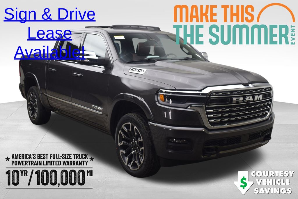 Gray (Granite Crystal Metallic Clearcoat) 2026 RAM 1500 Limited Crew Cab 4WD Pickup Truck Four-Wheel Drive 8-Speed Automatic