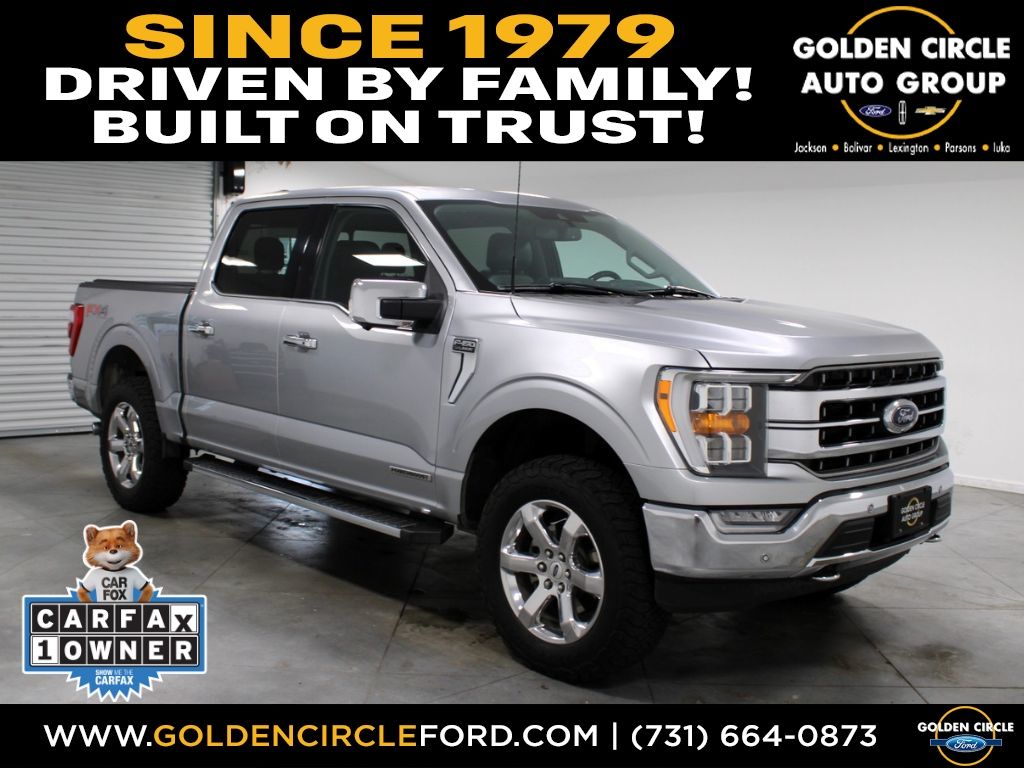 Iconic Silver Metallic 2021 Ford F-150 Pickup Truck Four-Wheel Drive 10-Speed Automatic