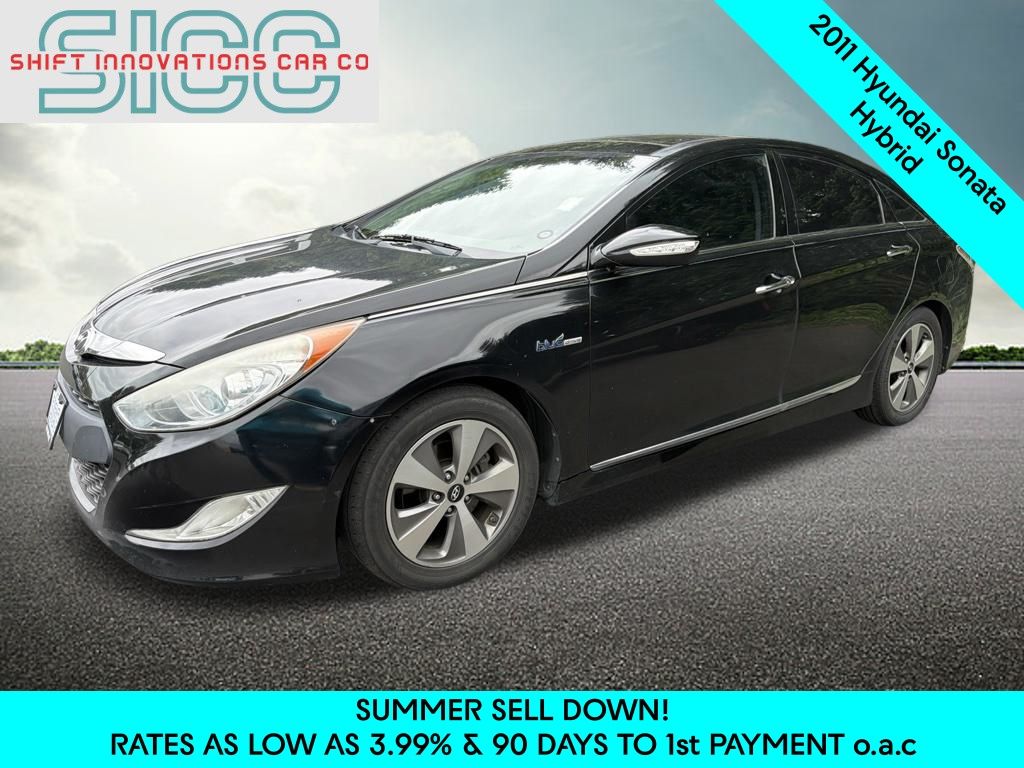 Black Onyx Pearl Mica 2011 Hyundai Sonata Hybrid Sedan Front-Wheel Drive 6-Speed Automatic